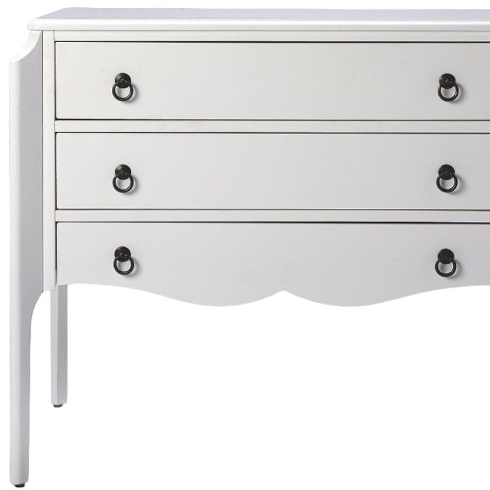 34" White Solid and Manufactured Wood Three Drawer Standard Chest - Homeroots - Flyclothing LLC