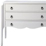 34" White Solid and Manufactured Wood Three Drawer Standard Chest - Homeroots