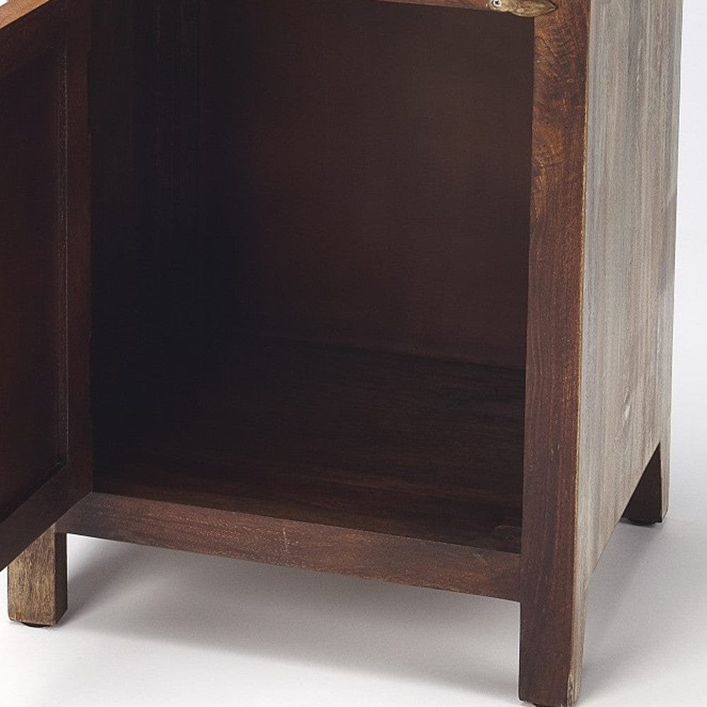 18" Brown Standard Accent Cabinet - Homeroots