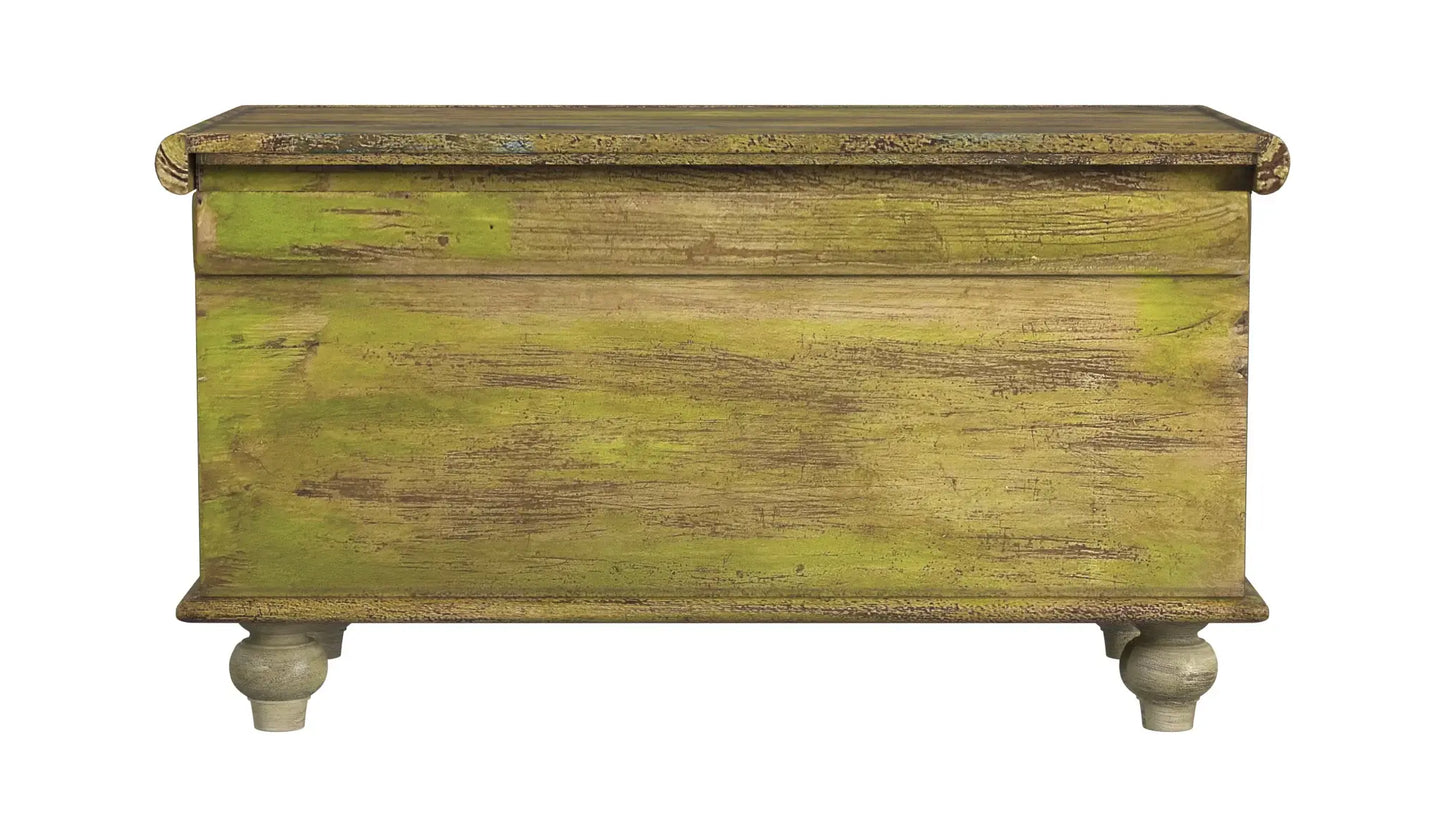 Mesa Carved Wooden Trunk Coffee Table - Homeroots - Flyclothing LLC