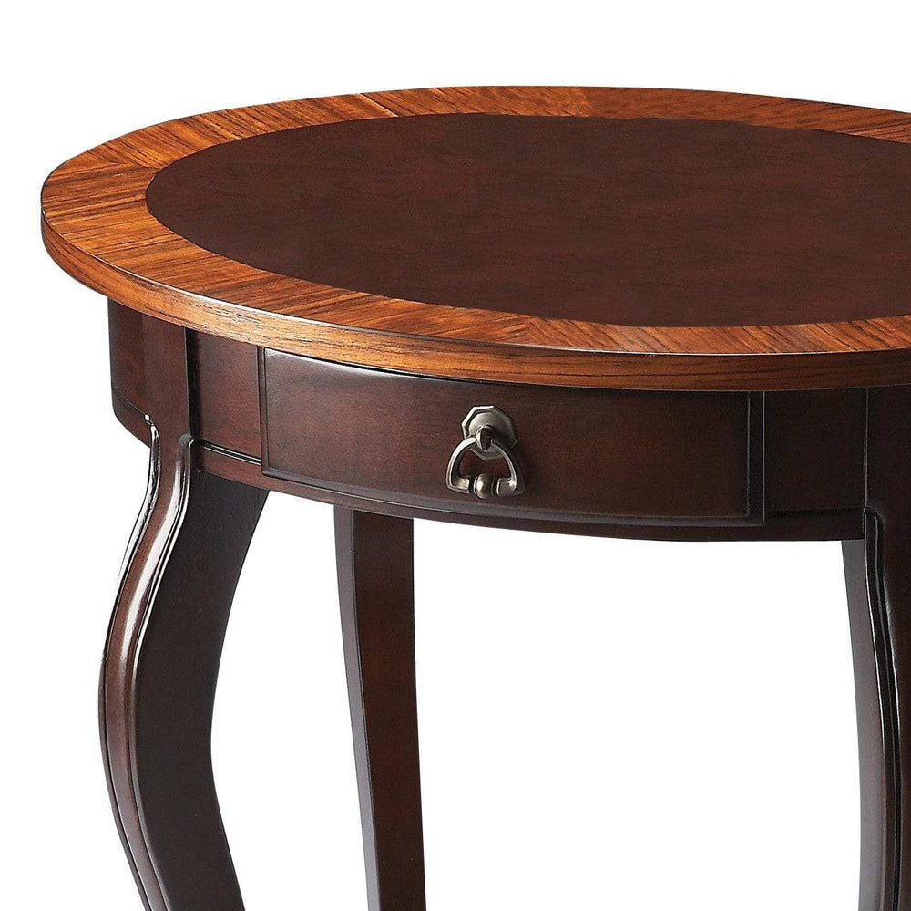 Cherry Nouveau Oval Accent Table - Homeroots - Flyclothing LLC