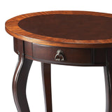 Cherry Nouveau Oval Accent Table - Homeroots