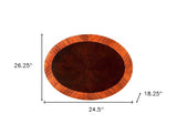 Cherry Nouveau Oval Accent Table - Homeroots - Flyclothing LLC