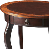 Cherry Nouveau Oval Accent Table - Homeroots - Flyclothing LLC
