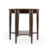 28" Brown Round Coffee Table - Homeroots
