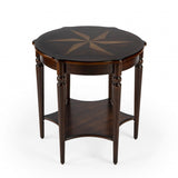 28" Brown Round Coffee Table - Homeroots