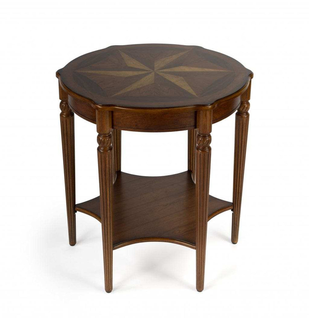 Olive Ash Burl Accent Table - Homeroots - Flyclothing LLC