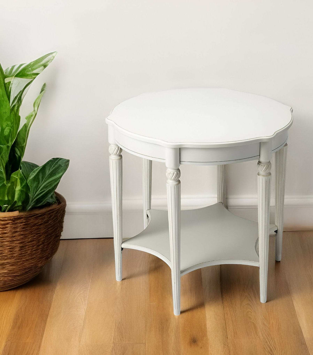 Cottage White Accent Table - Homeroots - Flyclothing LLC
