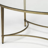 Golden Oval Coffee Table - Homeroots