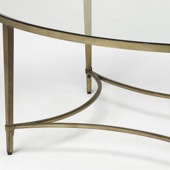 Golden Oval Coffee Table - Homeroots