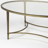 Golden Oval Coffee Table - Homeroots