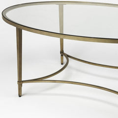 Golden Oval Coffee Table - Homeroots