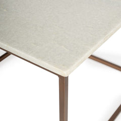 Marble And Metal Coffee Table - Homeroots