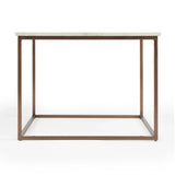 Marble And Metal Coffee Table - Homeroots - Flyclothing LLC