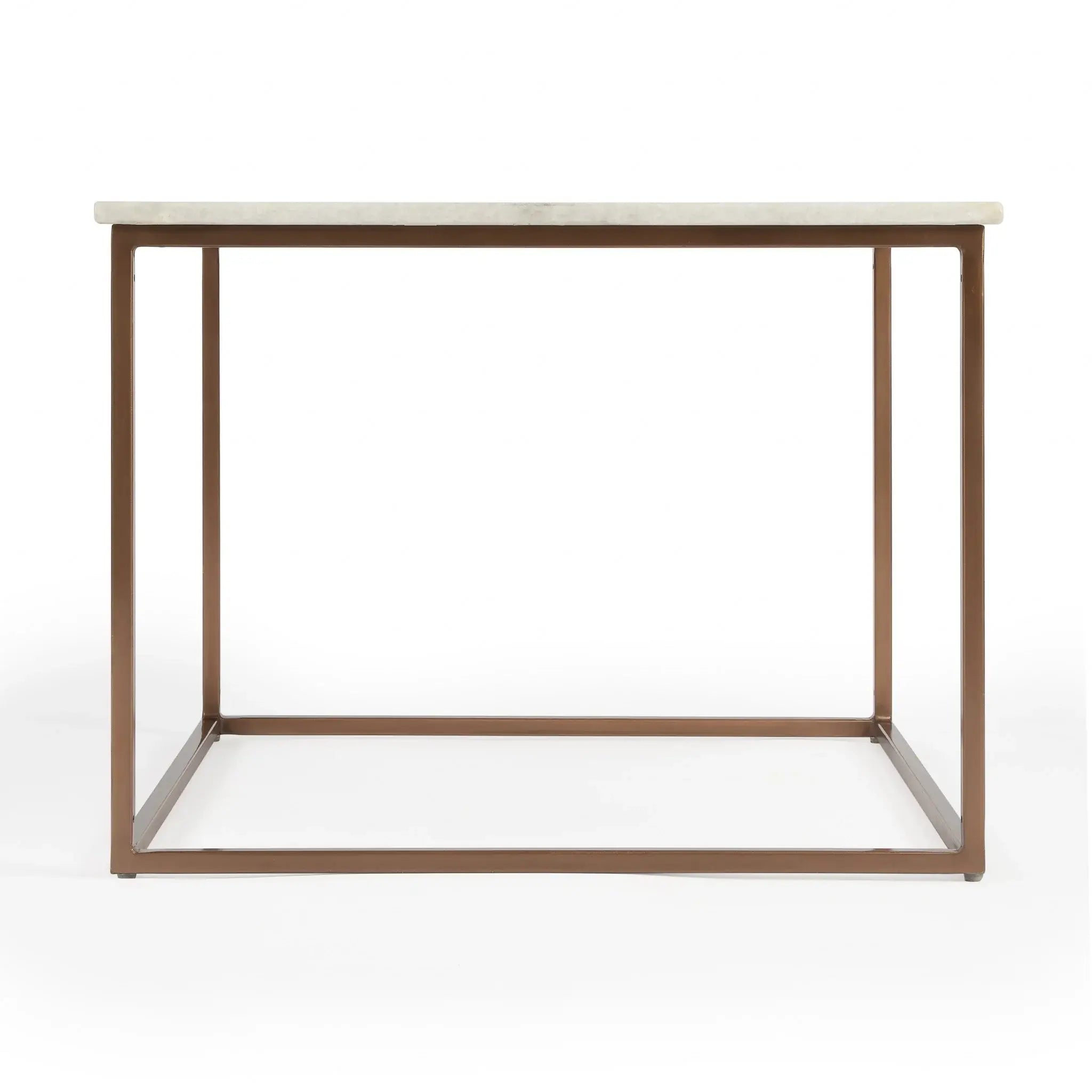 Marble And Metal Coffee Table - Homeroots - Flyclothing LLC