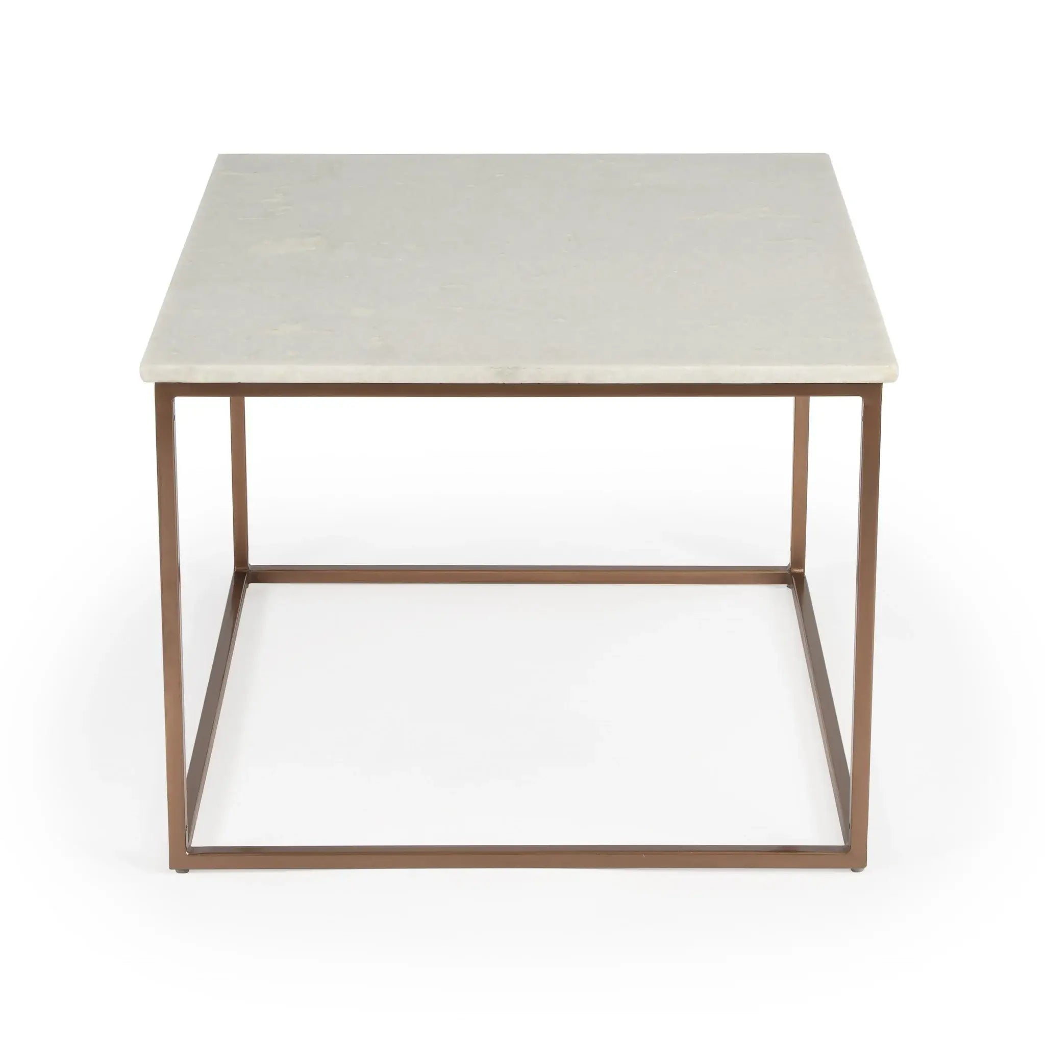Marble And Metal Coffee Table - Homeroots - Flyclothing LLC