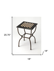 Fossil Stone Square Game Table - Homeroots