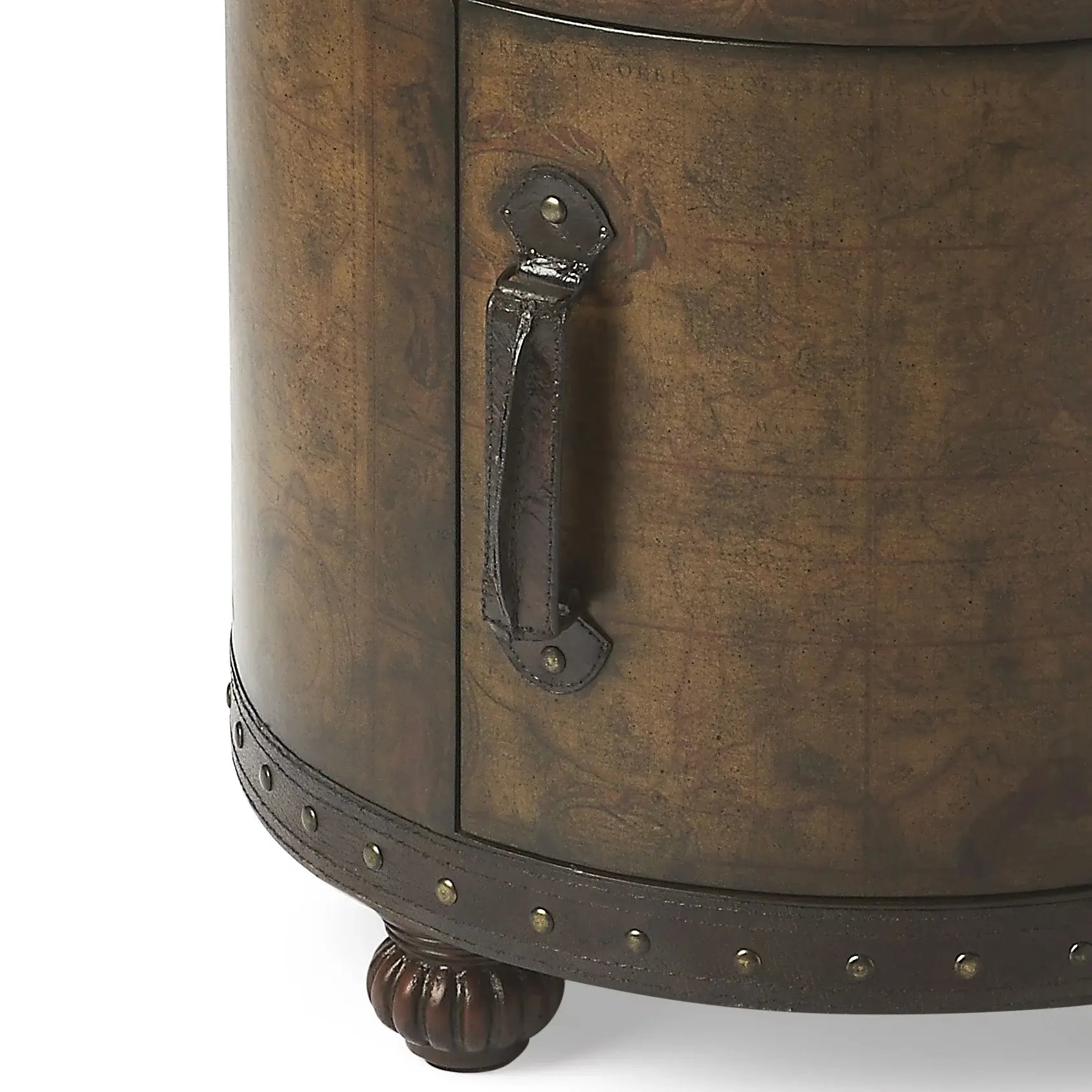Old World Map Duffel Table - Homeroots - Flyclothing LLC