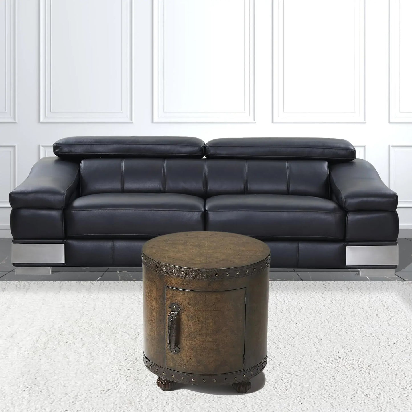 Old World Map Duffel Table - Homeroots - Flyclothing LLC