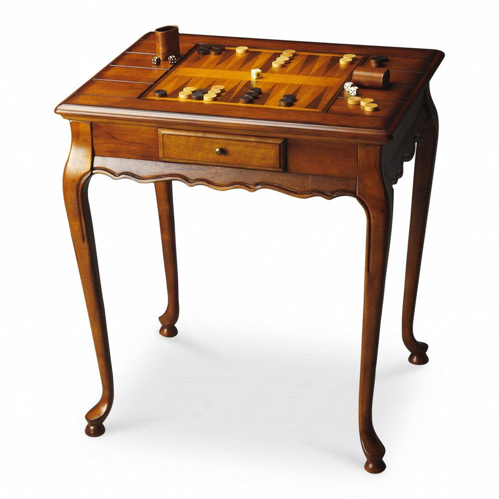 Olive Ash Burl Game Table - Homeroots - Flyclothing LLC
