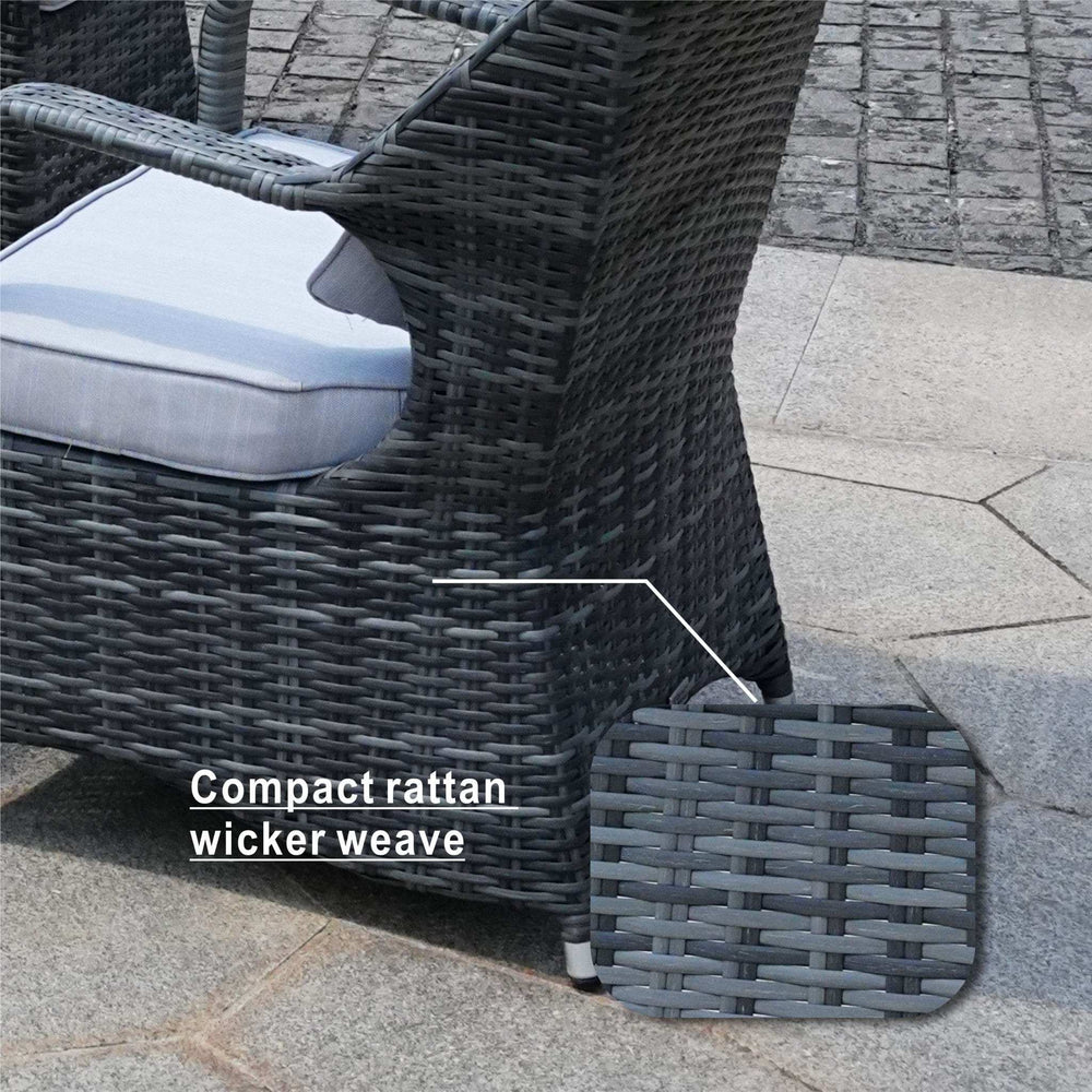 Five Piece Gray Round Glass Dining Set - Homeroots - Flyclothing LLC