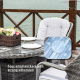 Five Piece Gray Round Glass Dining Set - Homeroots - Flyclothing LLC