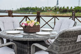 Five Piece Gray Round Glass Dining Set - Homeroots - Flyclothing LLC