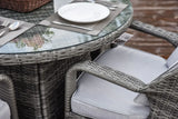 Five Piece Gray Round Glass Dining Set - Homeroots - Flyclothing LLC
