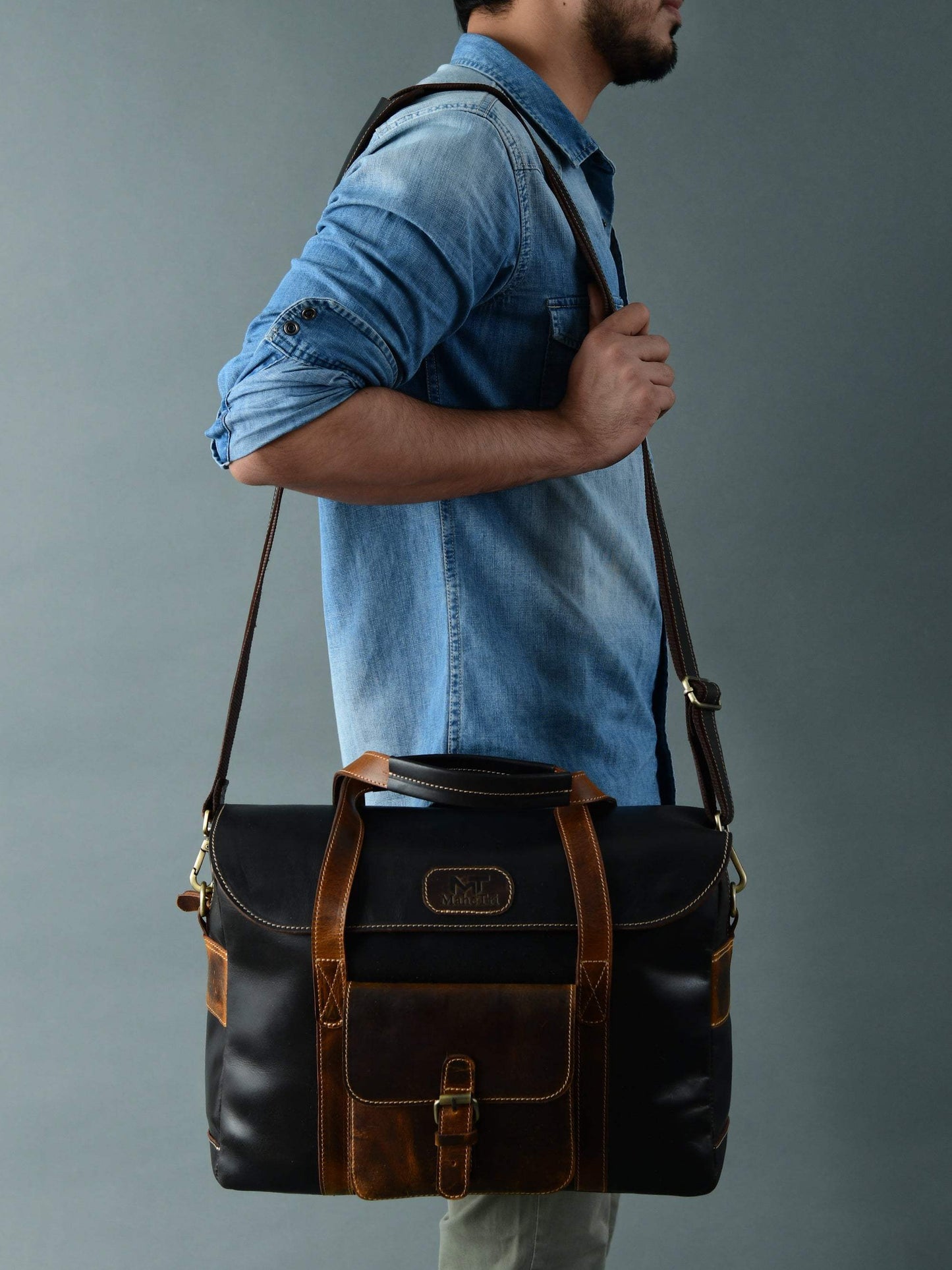 Walker Office Travel Top Handle Bag - Classy Leather Bags - Flyclothing LLC