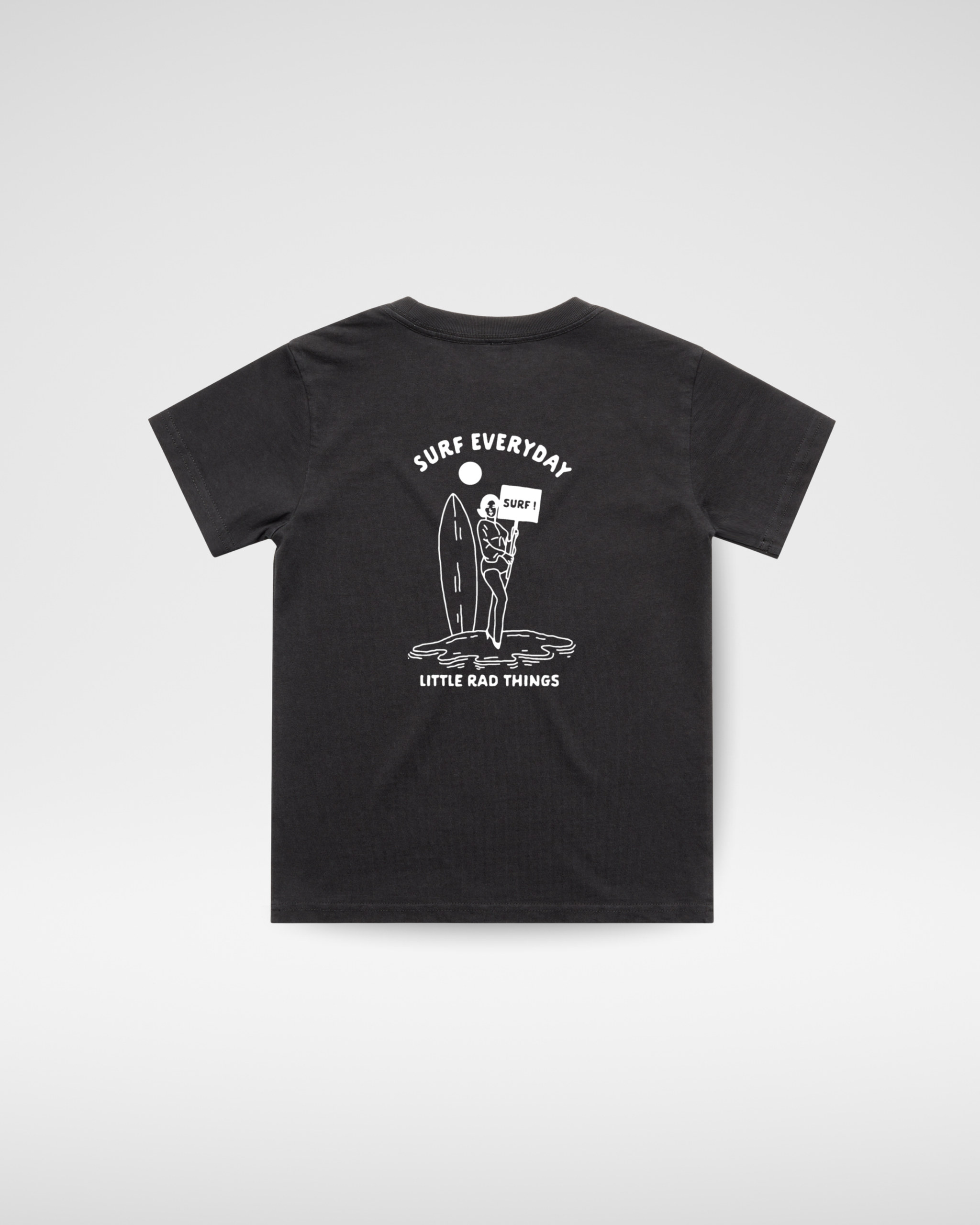 SURFS UP GIRL TEE - BLACK