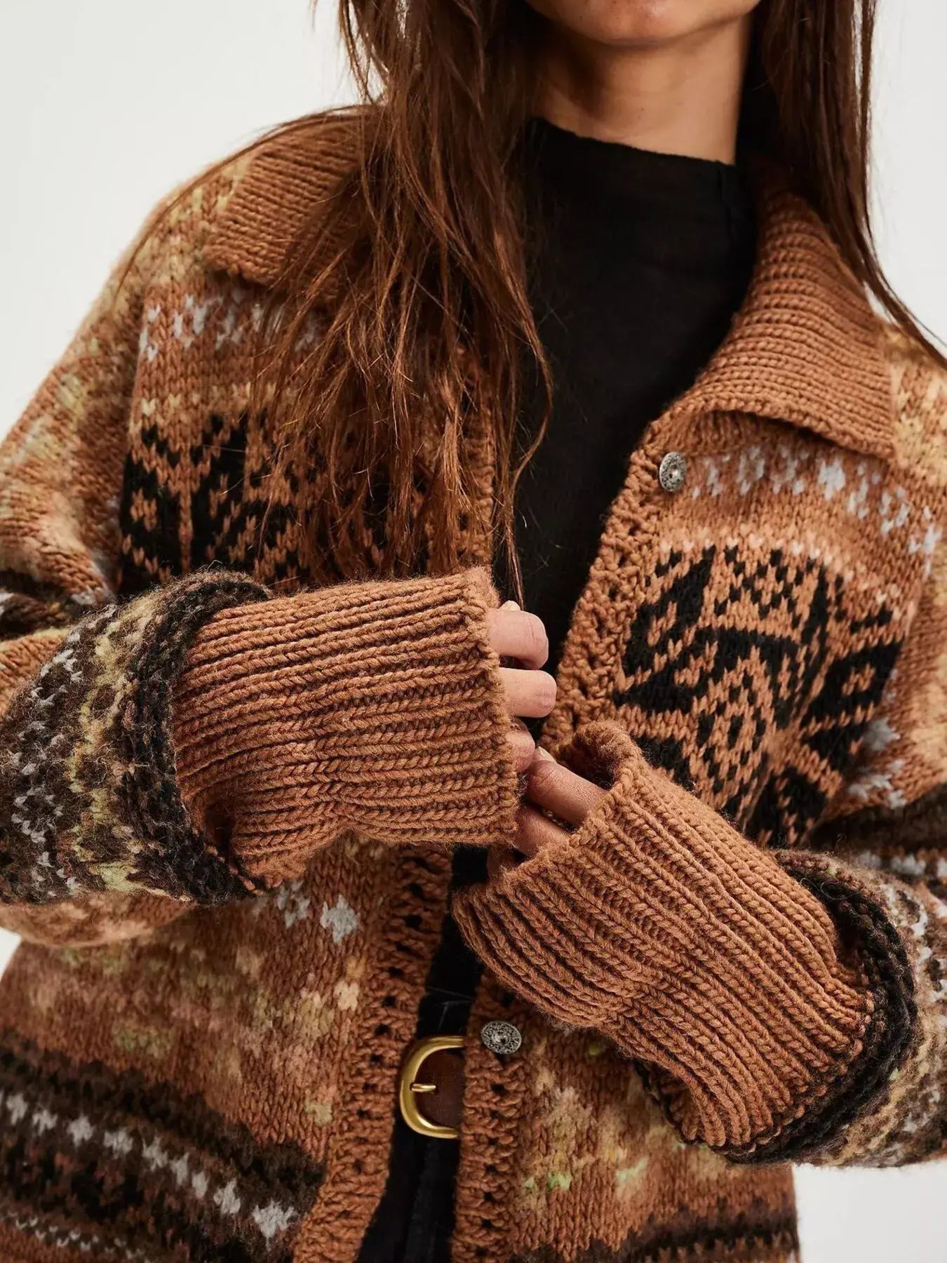 Vintage Button Up Knit Cardigan - Trendsi - Flyclothing LLC