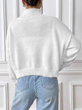 Turtleneck Long Sleeve Sweater - Trendsi
