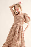 And The Why Full Size Square Neck Puff Sleeve Dress - Trendsi - Flyclothing LLC