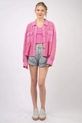 VERY J Button Up Long Sleeve Lace Shirt - Trendsi - Flyclothing LLC