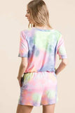 BiBi Tie Dye Casual Shorts with Twill Tape Drawstring - Trendsi - Flyclothing LLC