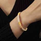 Enamel Titanium Steel Cuff Bracelet - Trendsi - Flyclothing LLC