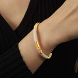 Enamel Titanium Steel Cuff Bracelet - Trendsi - Flyclothing LLC