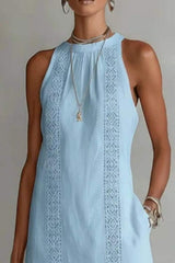 Sleeveless Side Slit Dress with Pockets - Trendsi - Flyclothing LLC