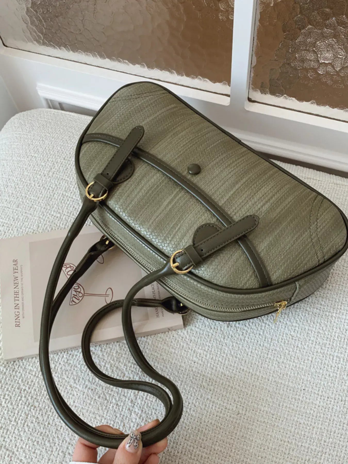 Vintage Buckle Shoulder Bag - Trendsi - Flyclothing LLC