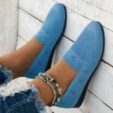 Mesh Round Toe Flat Slip-Ons - Trendsi - Flyclothing LLC