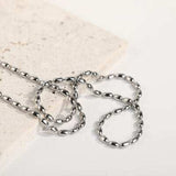 Titanium Steel Beaded Necklace - Trendsi - Flyclothing LLC