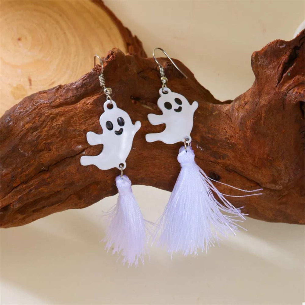 Halloween Ghost and Pumpkin Dangle Earrings - Trendsi - Flyclothing LLC