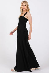 SAGE+FIG Smocked Flowy Wide Leg Jumpsuit - Trendsi - Flyclothing LLC