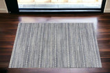 2' X 4' Navy Blue Decorative Stripes Area Rug - Homeroots