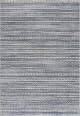 4' X 6' Navy Blue Decorative Stripes Area Rug - Homeroots - Flyclothing LLC