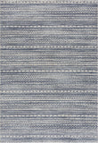 4' X 6' Navy Blue Decorative Stripes Area Rug - Homeroots