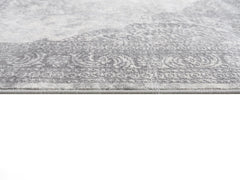 2' X 13' Gray Distressed Medallion Runner Rug
