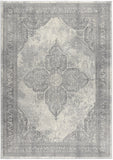 2' X 4' Gray Distressed Medallion Area Rug - Homeroots