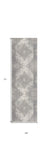 2' X 6' Gray Distressed Medallion Area Rug - Homeroots