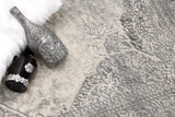 2' X 8' Gray Distressed Medallion Runner Rug - Homeroots